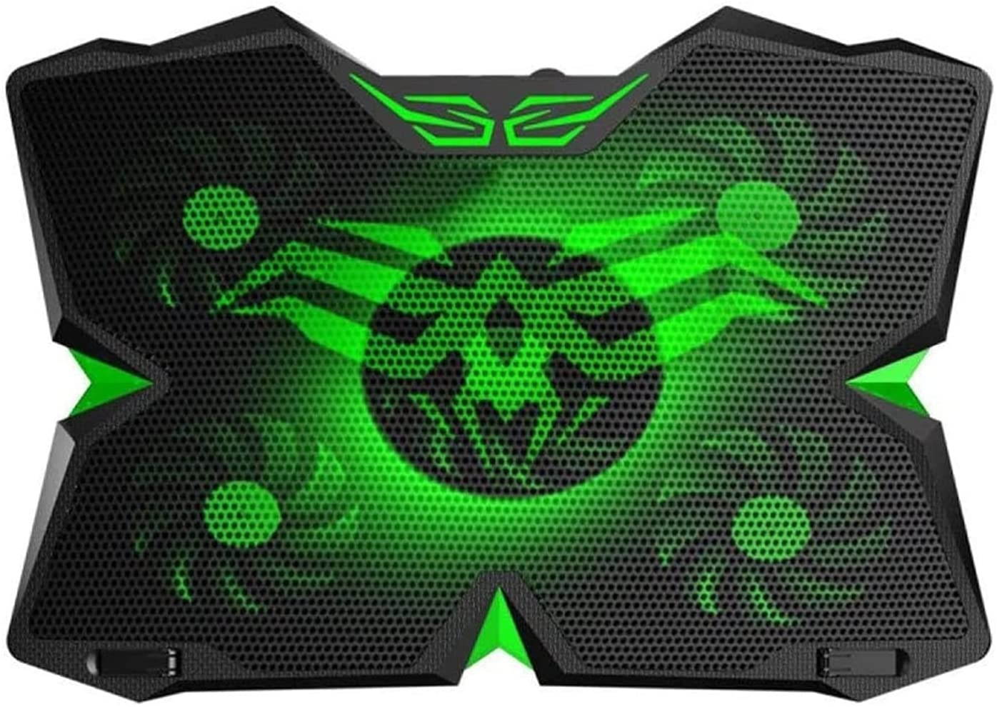 RGB Laptop Cooling Pad with 6 Quiet LED Fans 5 Heights Adjustable and Phone Stand, Dual USB Ports Gaming Laptop Cooler for 11"-18" Gaming Laptops (Blue)