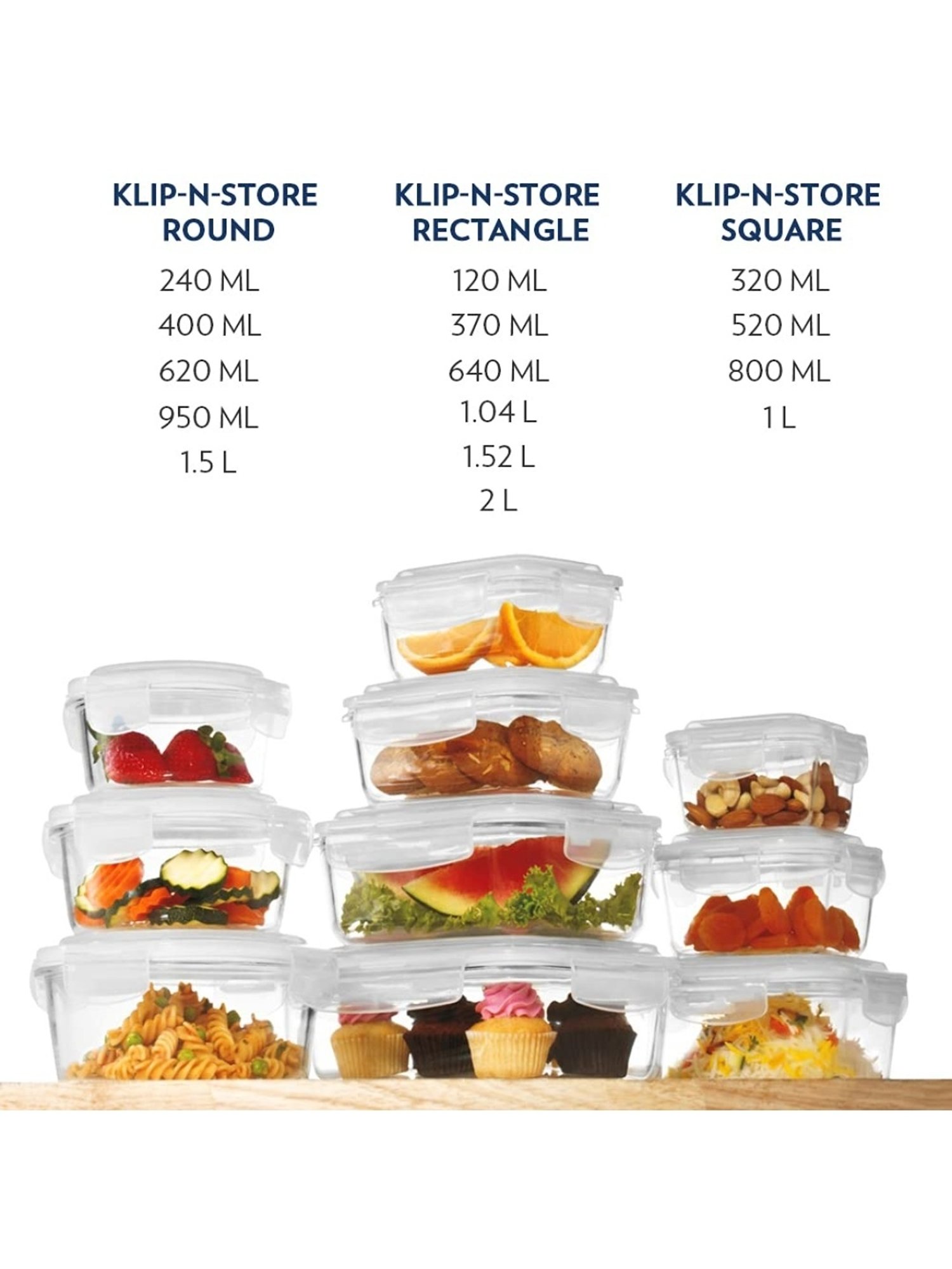 Borosil Transparent Glass Storage Container (1 L)