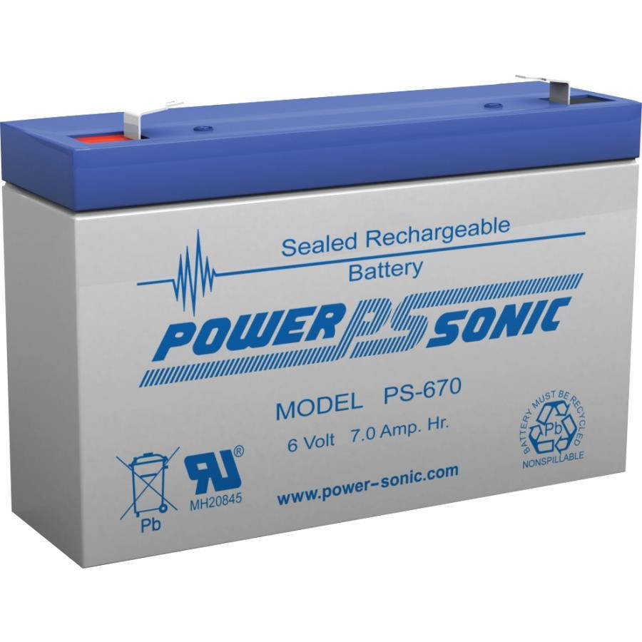 PS-670F POWER-SONIC 6V 7AH SLA BATTERY