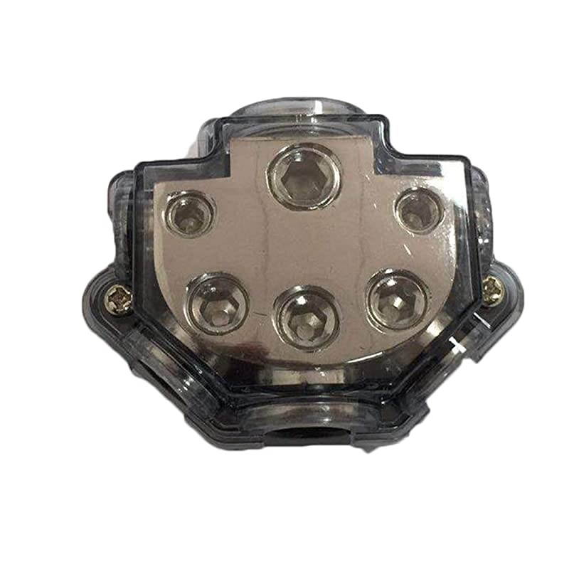 5 Way Power Ground Distributor Block 024 Gauge in 248 Gauge Out Car Audio Splitter