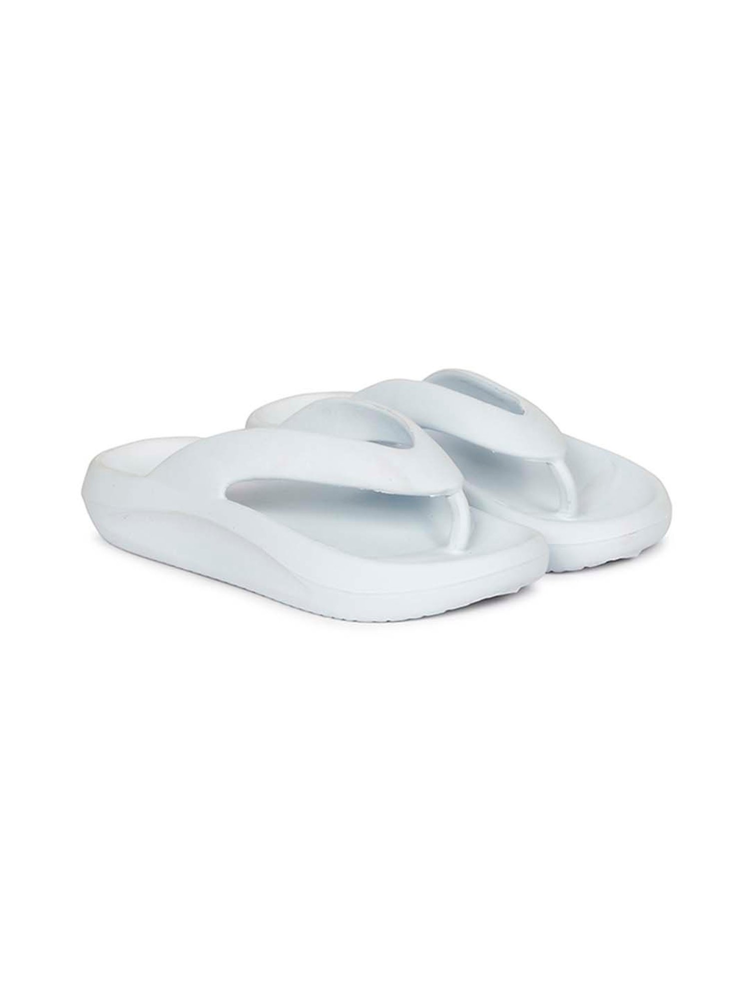 Mozafia Women's Ice Blue Flip Flops