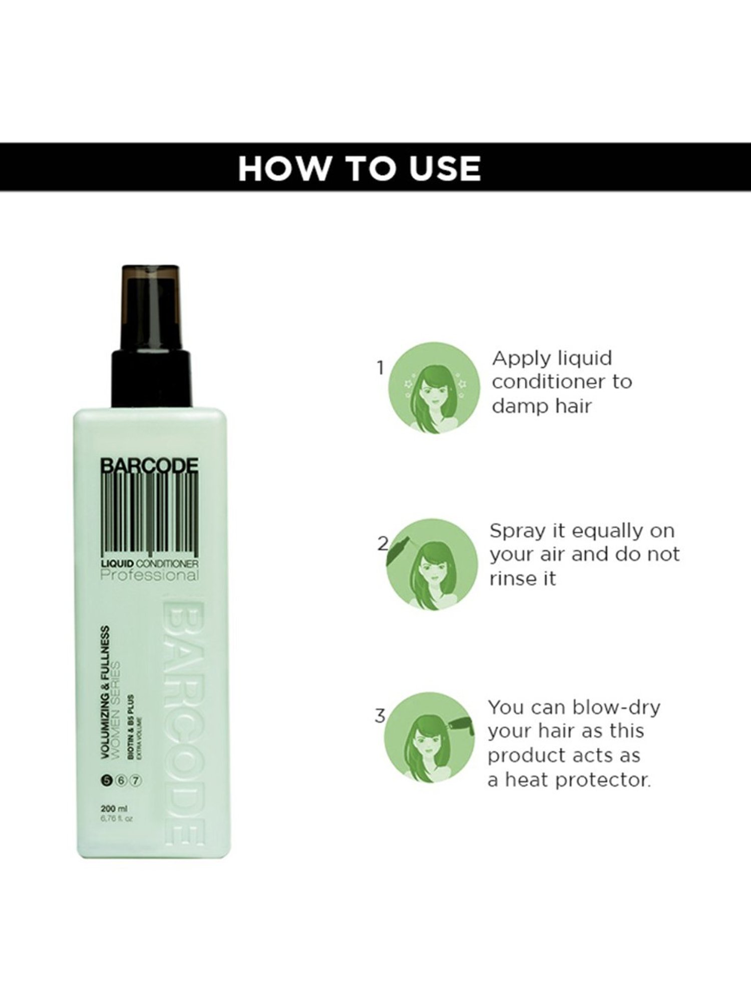 Barcode Professional Volumizing & Fullness Women Series Liquid Conditioner - 200 ml