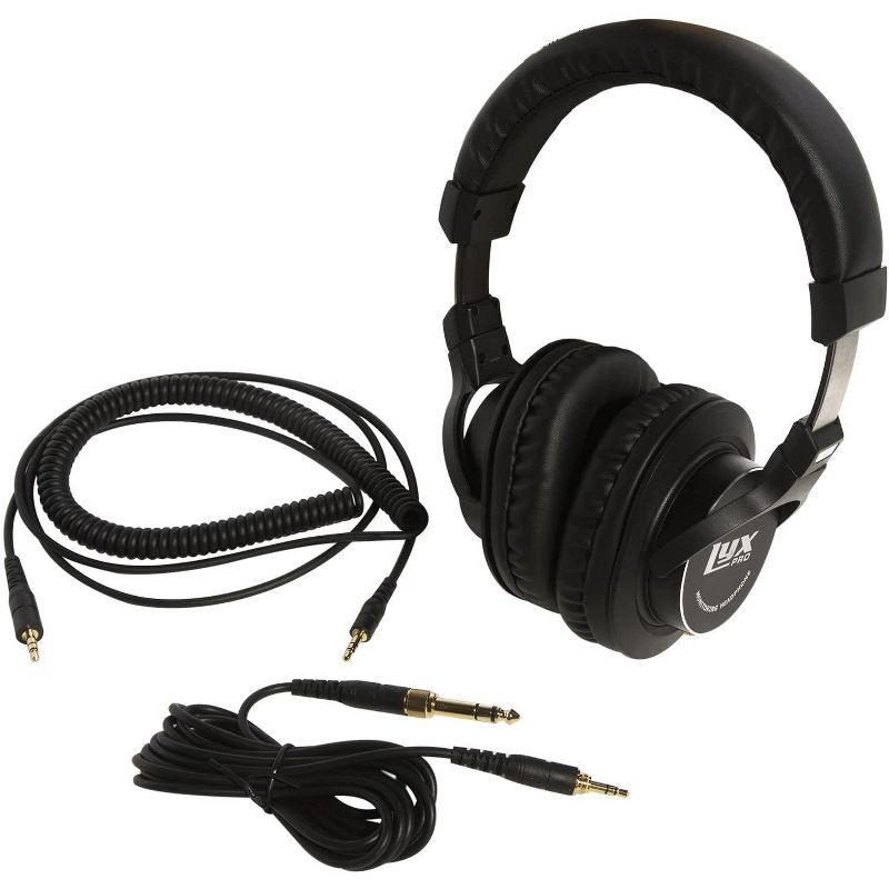 LyxPro HAS-15 Studio Headphones Closed-Back Over The Ear Headphone with Detachable Cables, Sound Isolation, Professional Studio Recording, Music Listening