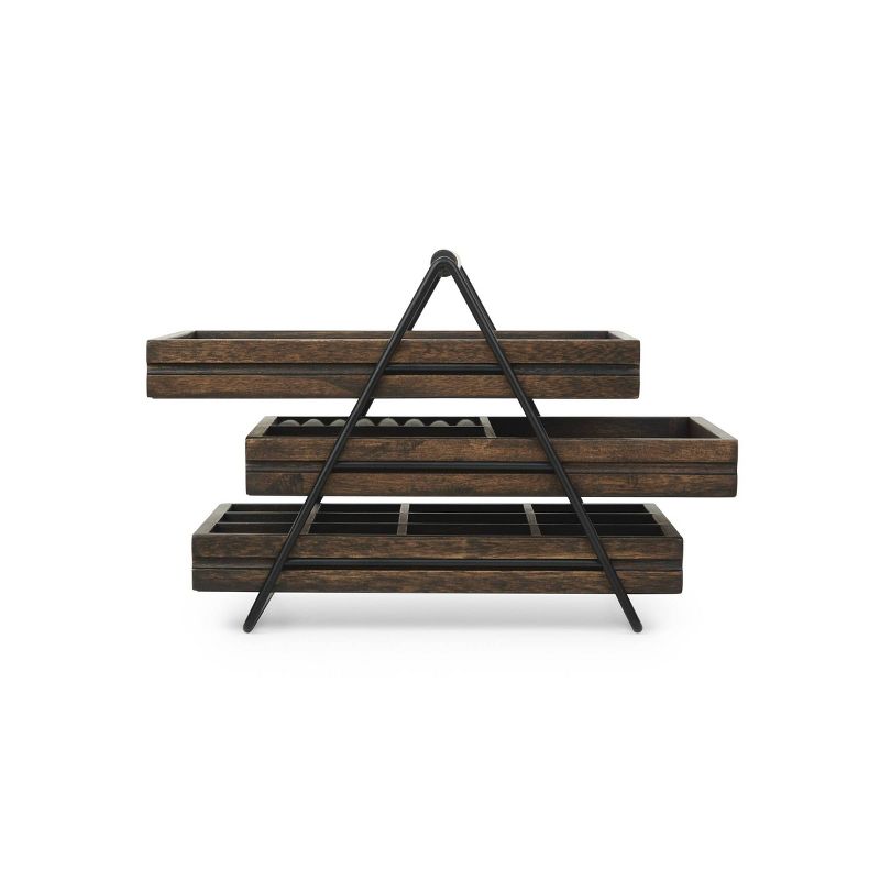 Terrace Jewelry Storage Box Black/Walnut - Umbra
