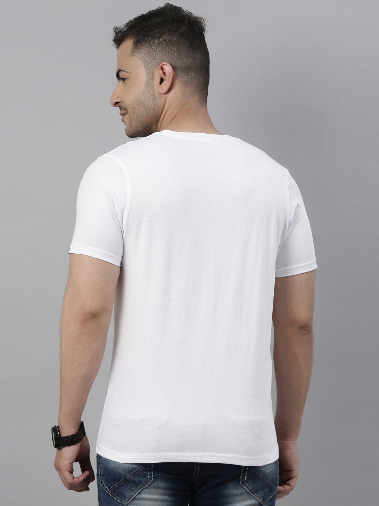 Bushirt White Cotton Crew T-Shirt