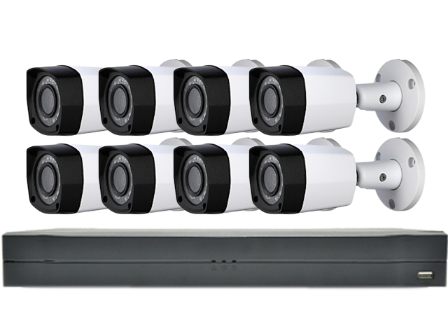 LaView Saturn Professional 8ch DVR with 8x 2MP Turret Varifocal Cameras