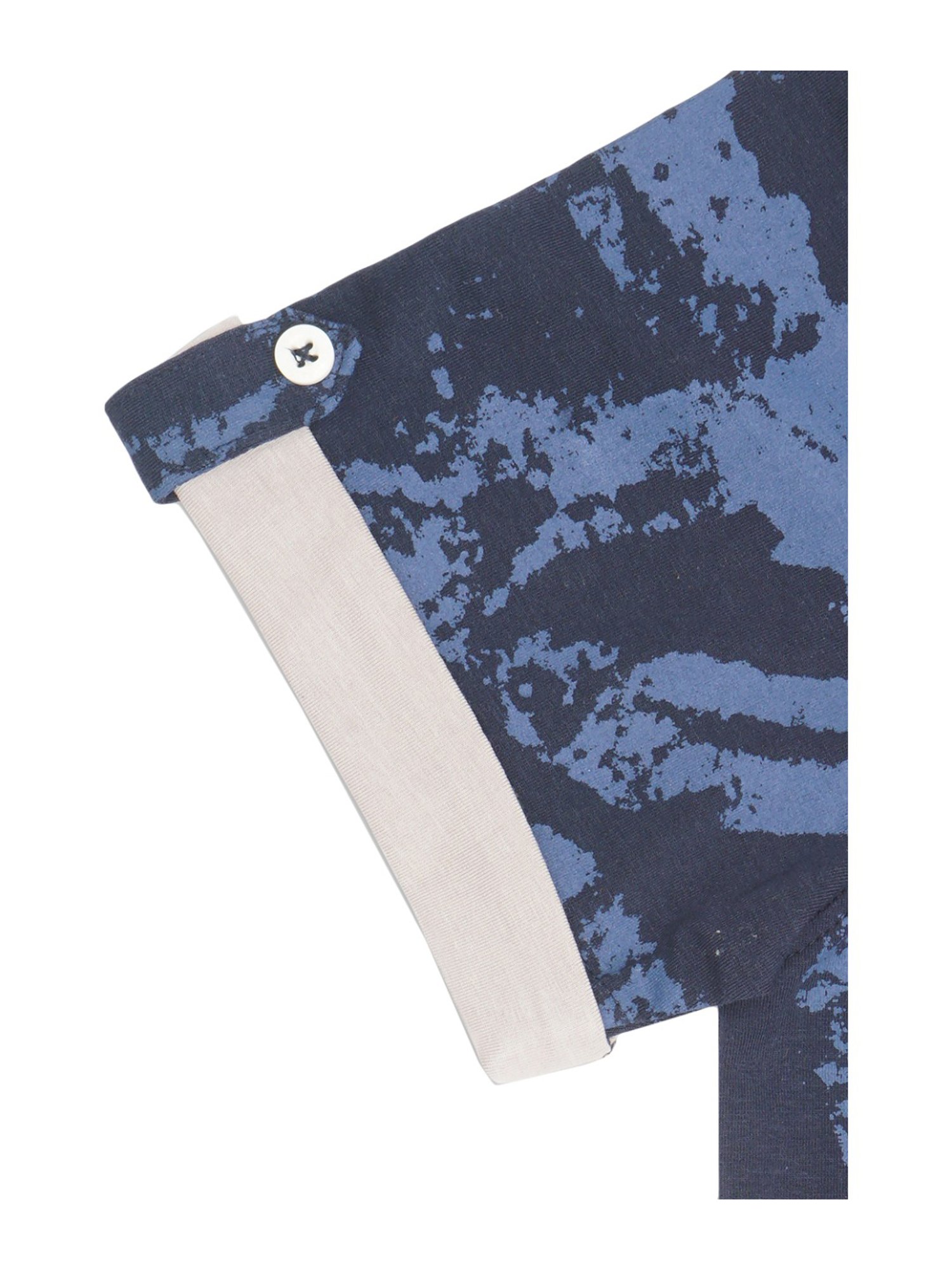 Li'l Tomatoes Kids Navy Cotton Printed T-Shirt