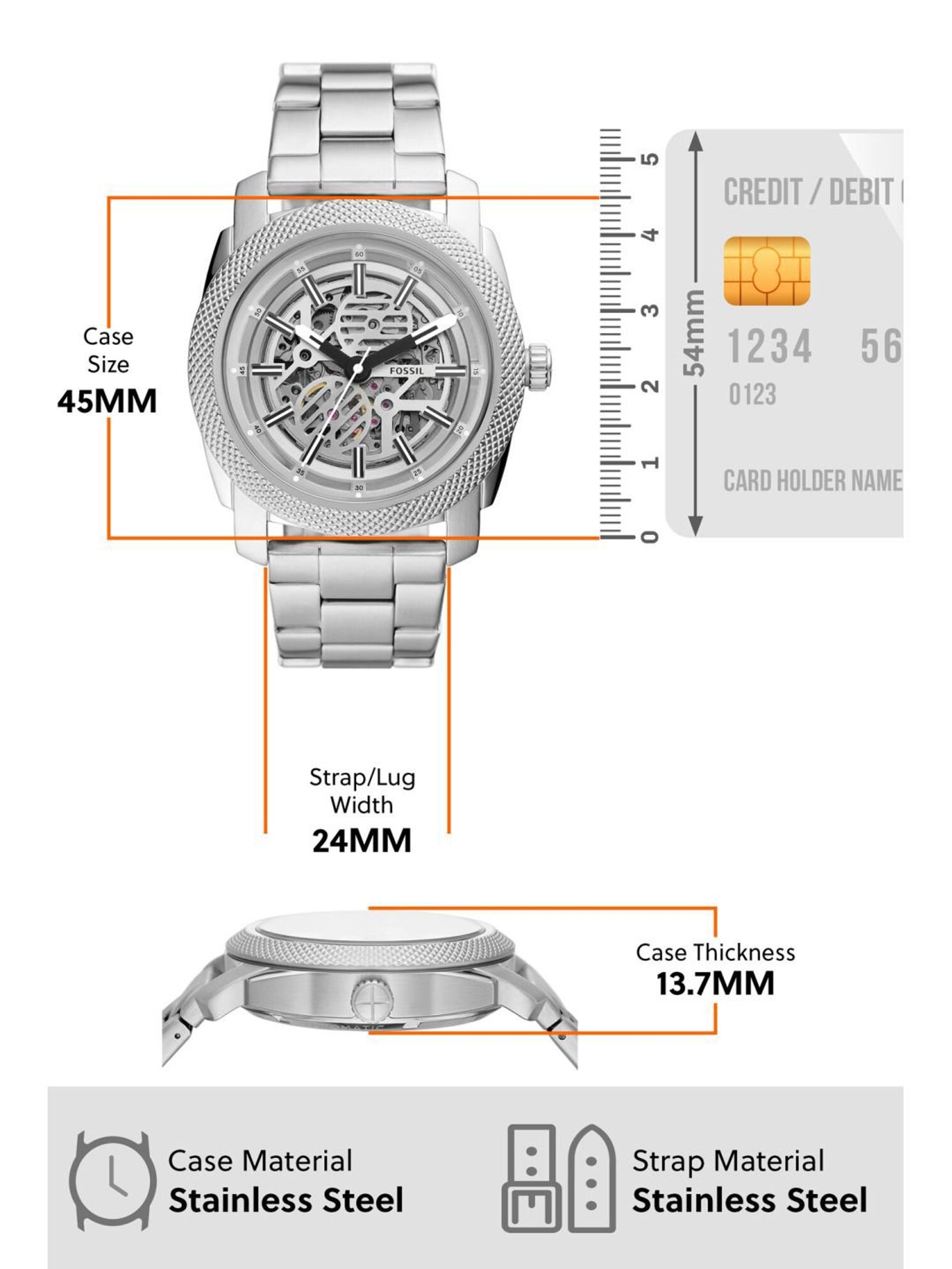 Fossil ME3252 Machine Analog Watch for Men