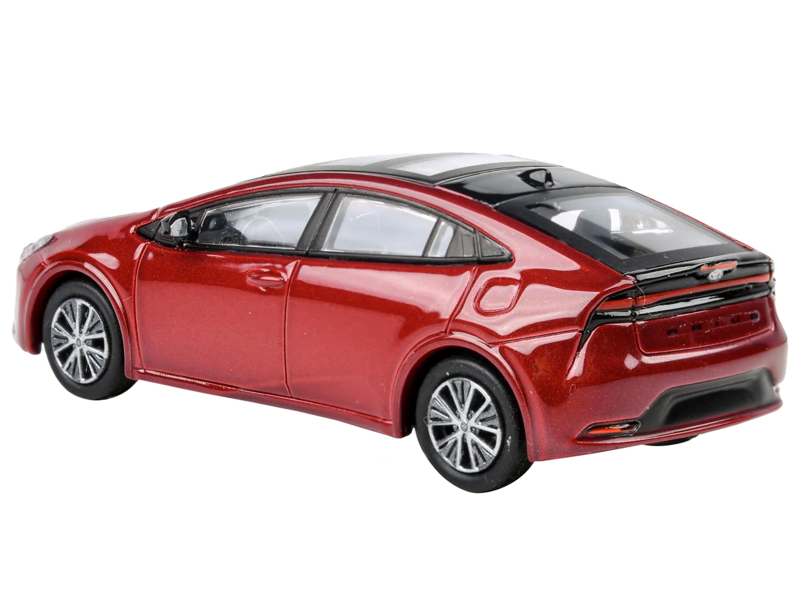 2023 Toyota Prius Supersonic Red Metallic with Black Top and Sun Roof and Sun Roof 1/64 Diecast Model Car by Paragon Models