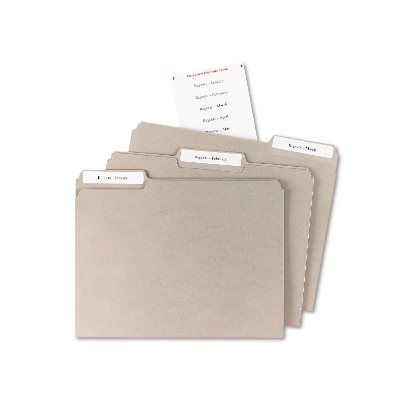 Avery File Folder Labels on Mini Sheets 2/3 x 3 7/16 White 300/Pack 2181