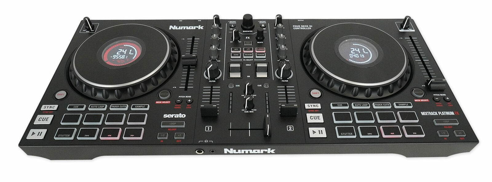 Mixtrack Plnum FX 4-Deck Serato DJ Controller+Headphones+Microphone