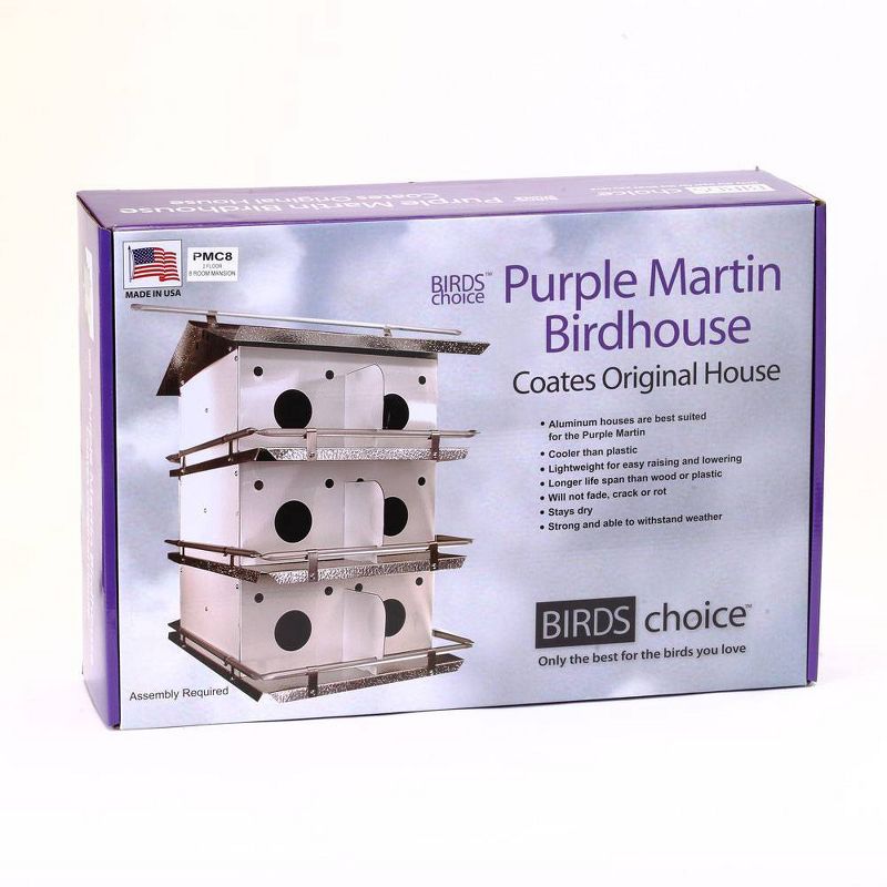Birds Choice 7" Coates Original Purple Martin Bird House White