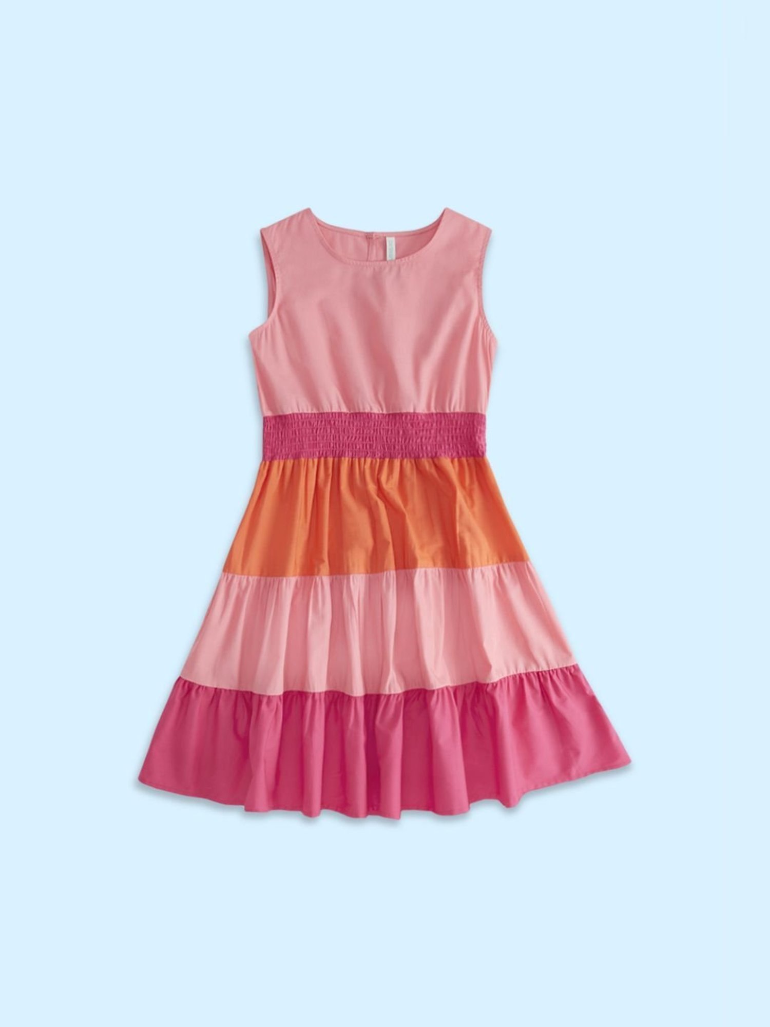 Pantaloons Junior Pink Cotton Cut N Sew Dress