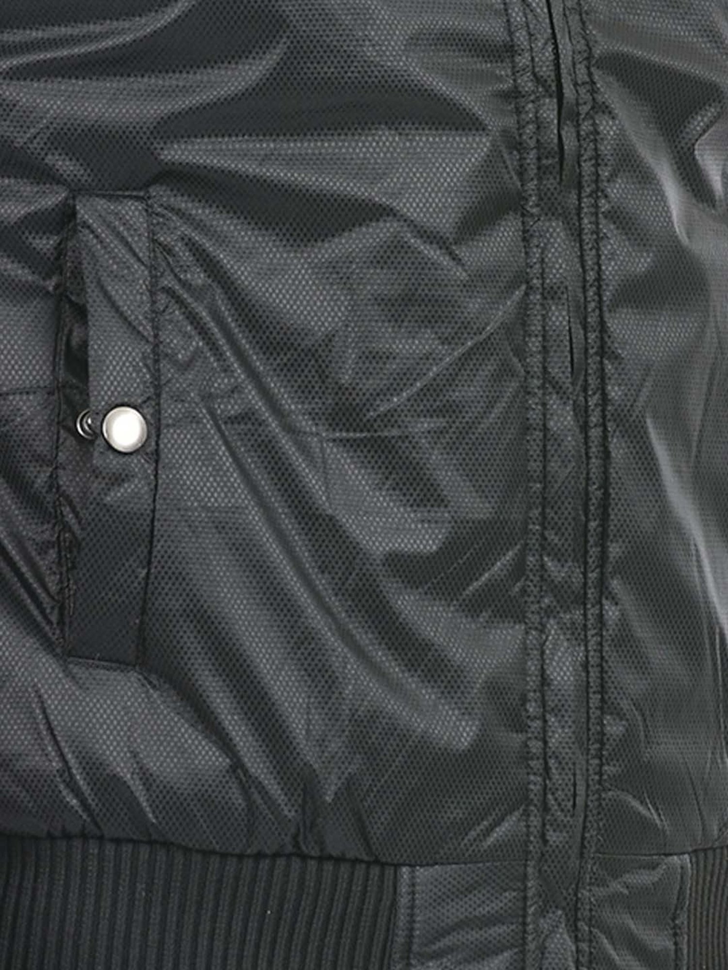 Lawman Pg3 Black & Charcoal Regular Fit Self Design Reversible Jacket