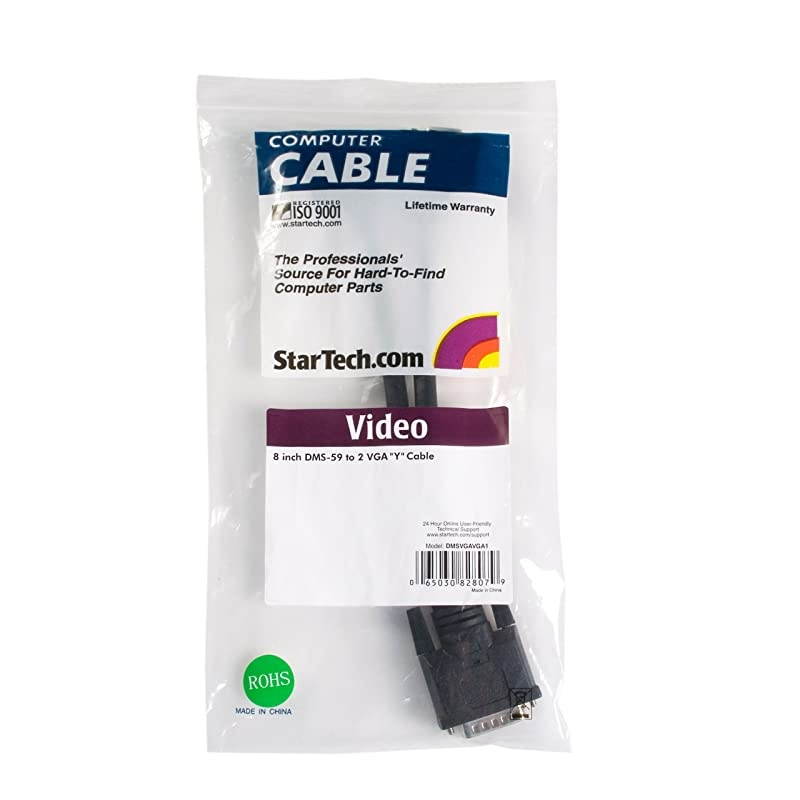 com DMS 59 to VGA Splitter 8in DMS 59 to 2X VGA Y Cable Monitor Splitter Cable DMS 59 Cable DMS 59 to VGA Adapter DMSVGAVGA1