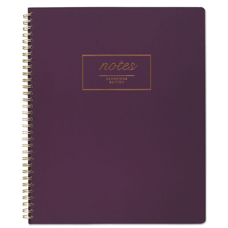 Cambridge Fashion Twinwire Business Notebook 11 x 9 Purple. 80 Sheets 49567