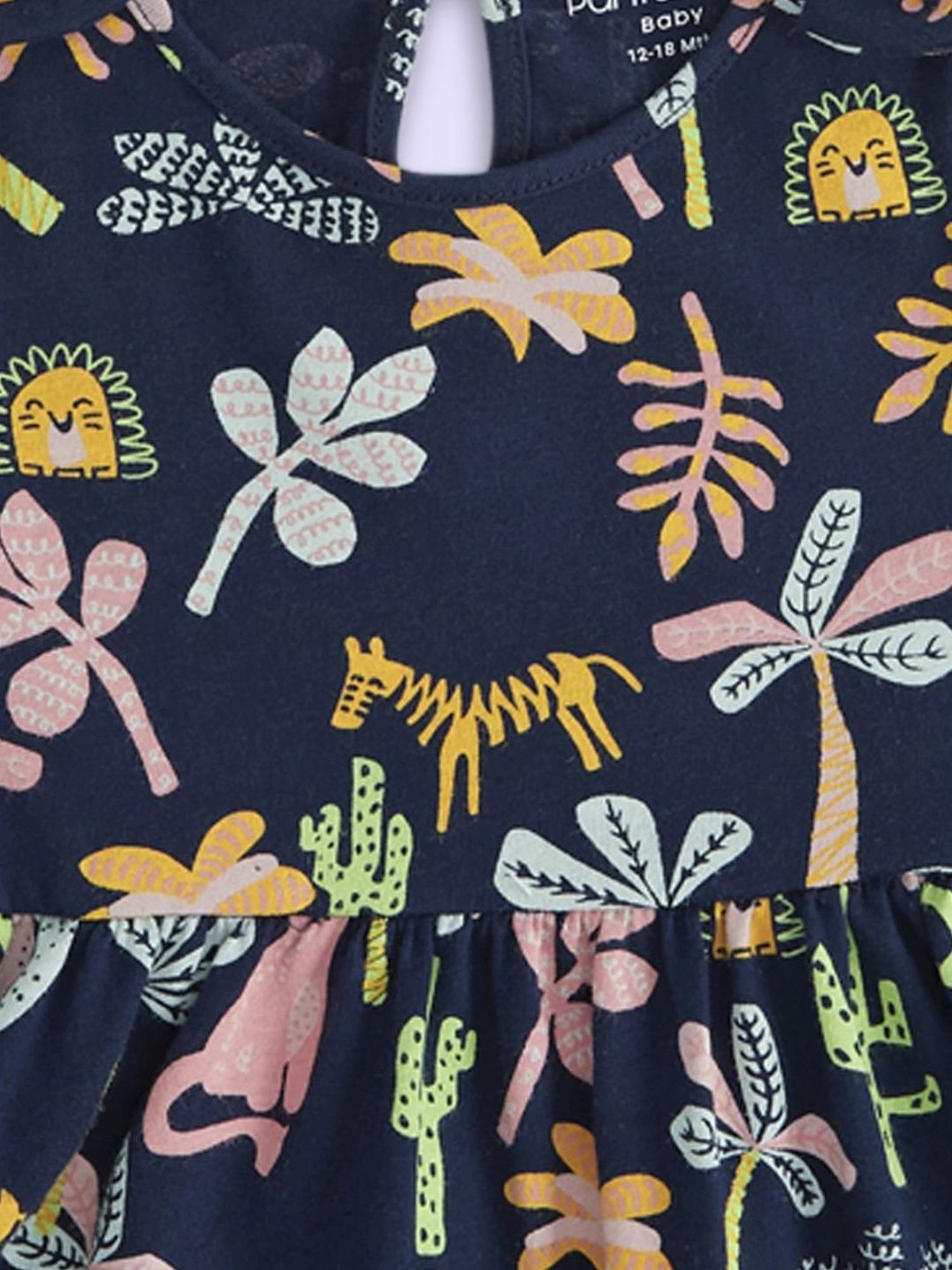 Pantaloons Baby Navy Cotton Printed Dress