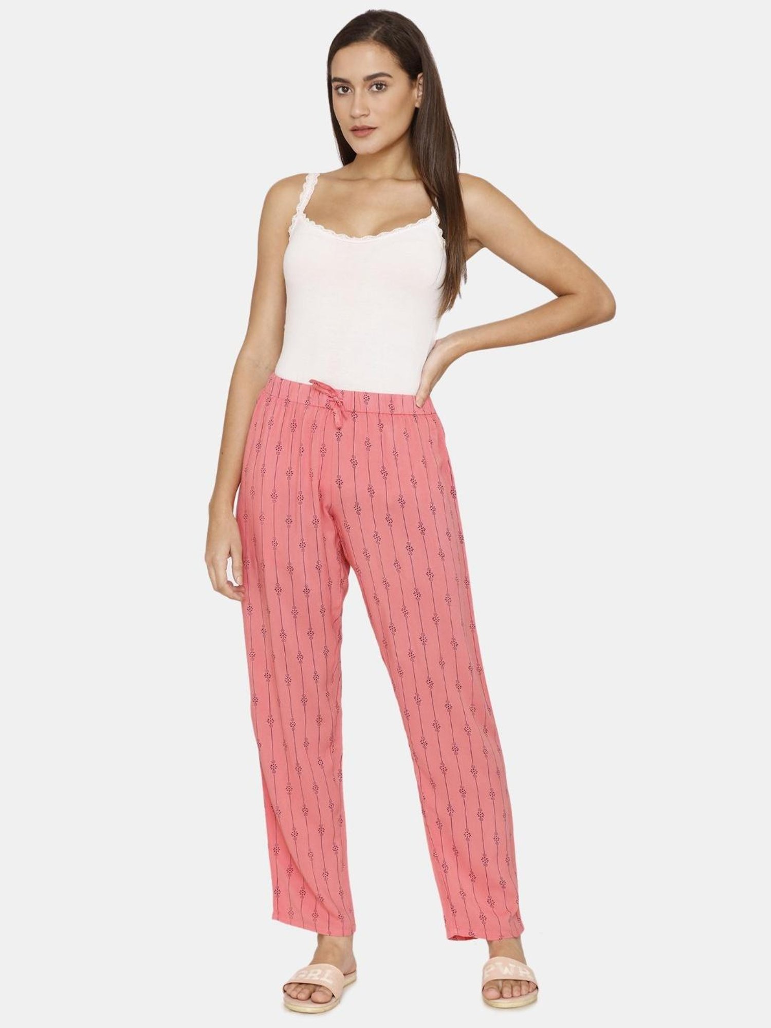 Coucou by Zivame Pink Printed Pajamas