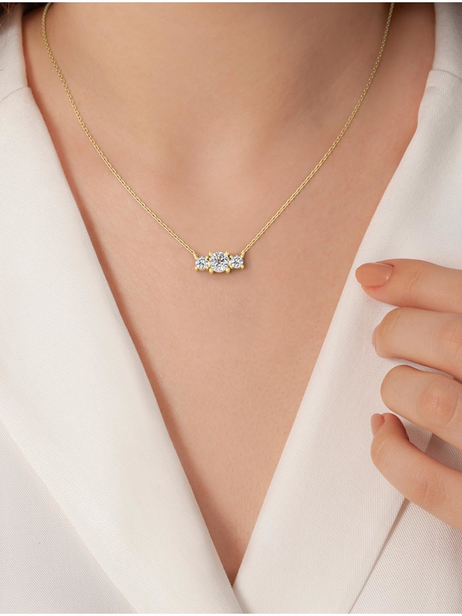 Silvermist 925 Sterling Silver Darling Trio Necklace for Women & Girls