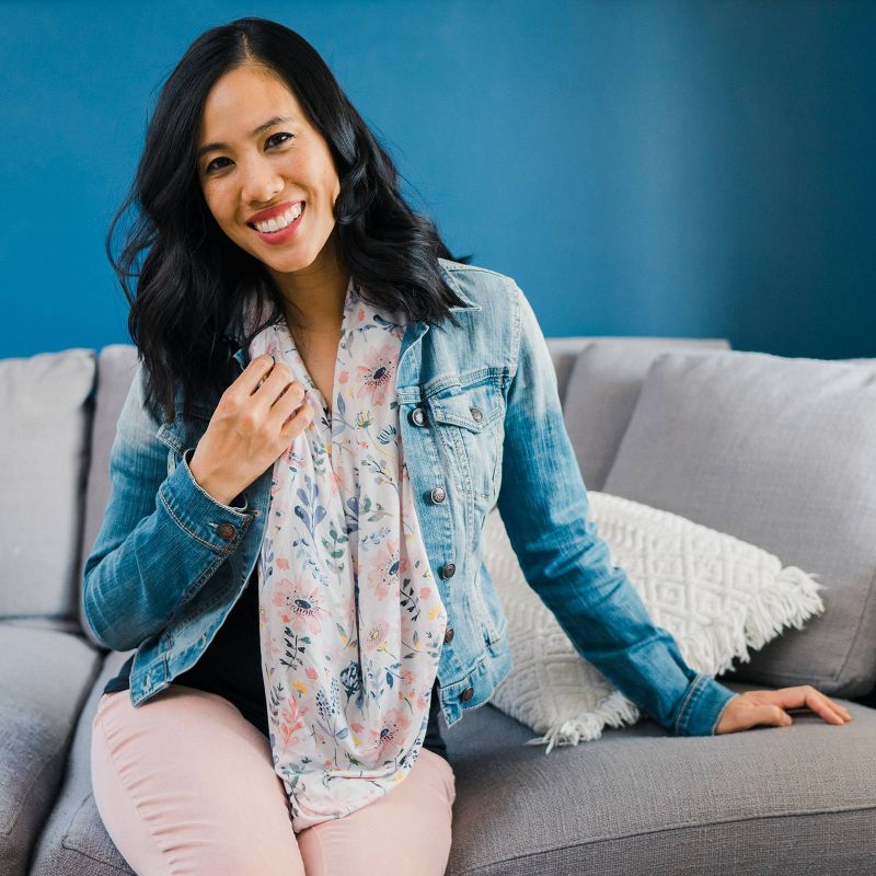 Bebe au Lait Pure and Simple 5-in-1 Multiuse Nursing Cover - Poppies Floral