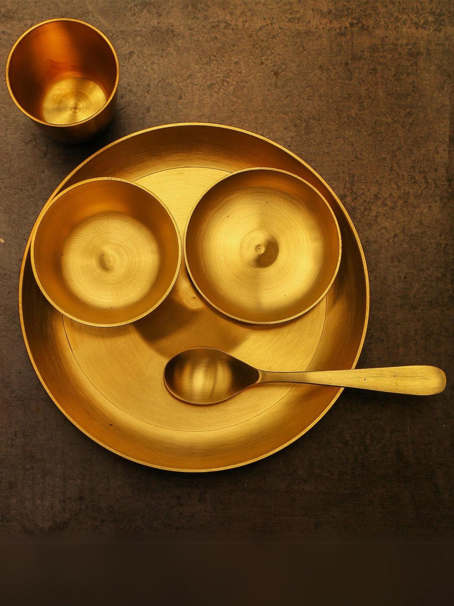 Ambi Pure Kansa Exquisite Kids Thali Set - 5 Pcs Set