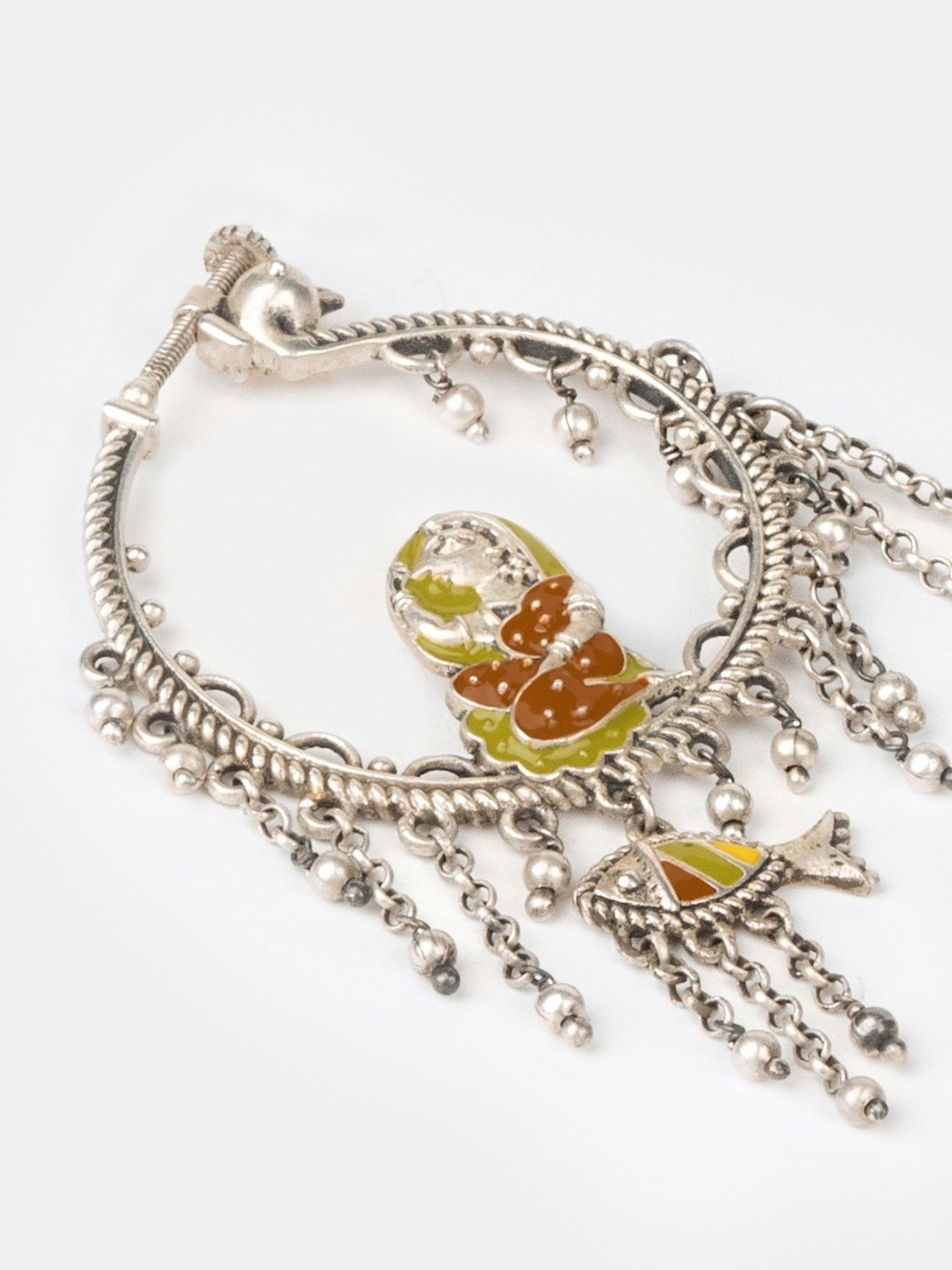 Zavya 92.5 Sterling Silver Floral Nosepin for Women