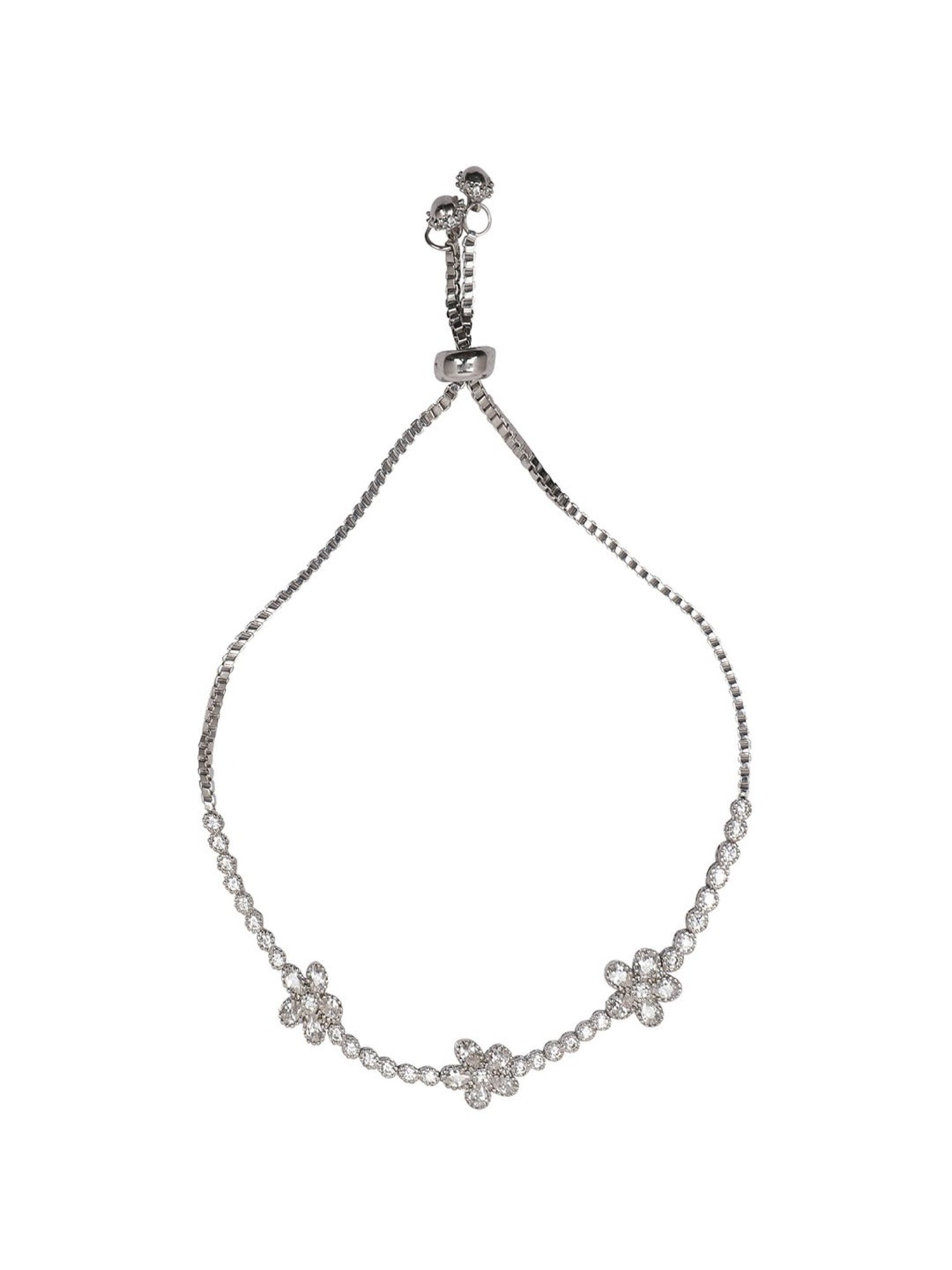 The Real Effect London 800 Silver CZ Bracelet for Women