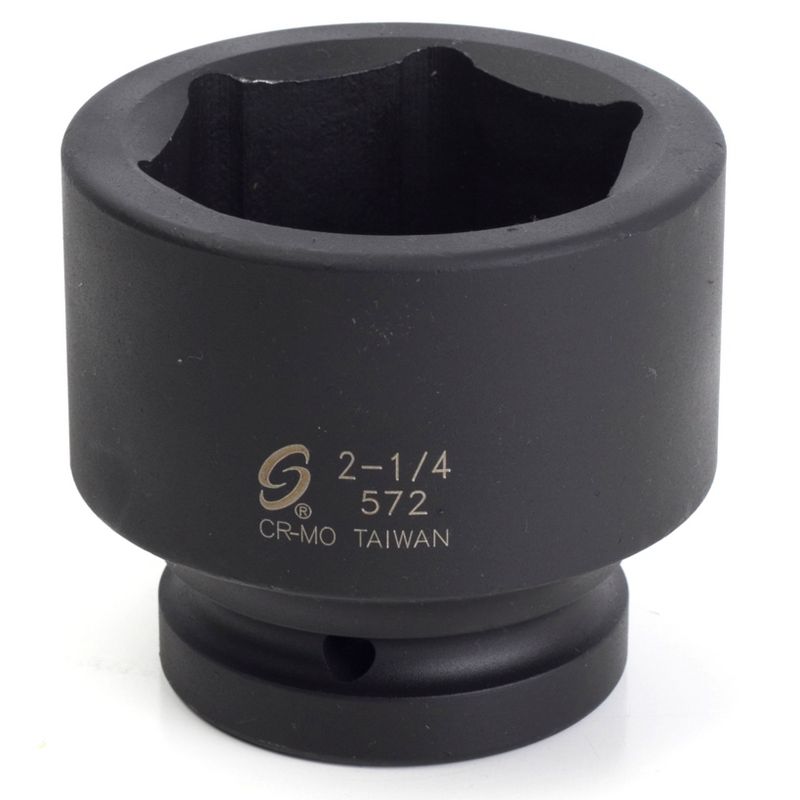 Sunex 572 Heavy Duty Steel 1 Inch Drive Deep 6 Point Impact Socket Tool for Impact Wrench, 2-1/4 Inch