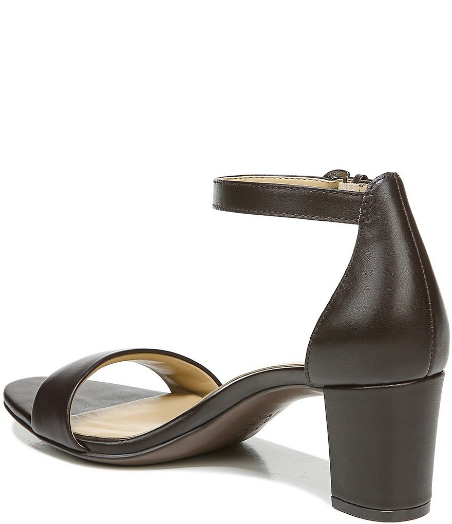 Naturalizer Vera True Colors Leather Ankle Strap Block Heel Dress Sandals