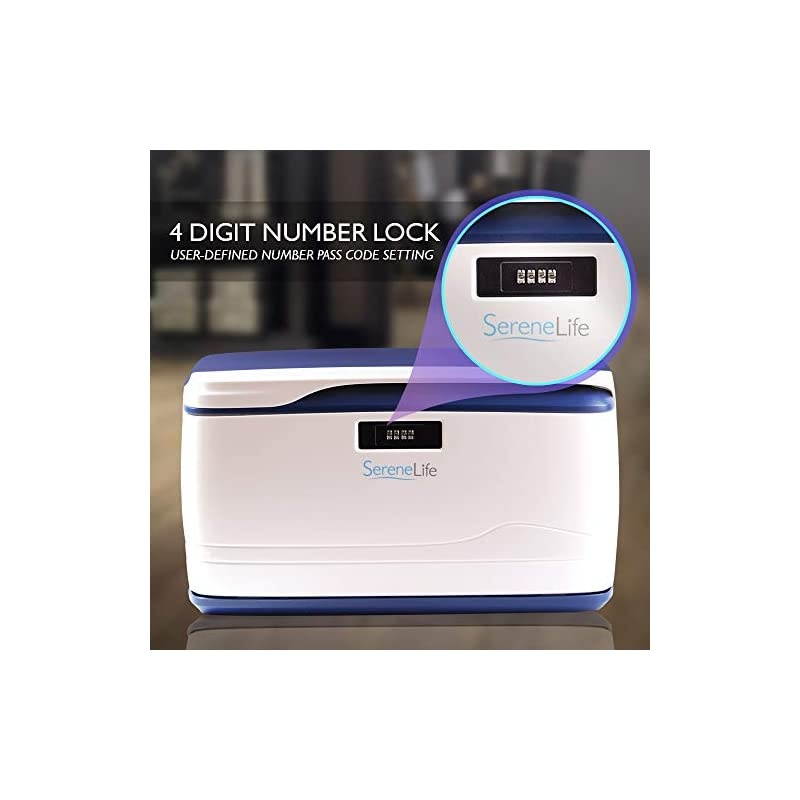 Locking Storage Container Bin - 8 Gallon Large Capacity - Stackable Storage Tote Deck Tough Box - Durable Plastic Household Organizer Bin with Lid, Combination Lock Security - SLSBIN10