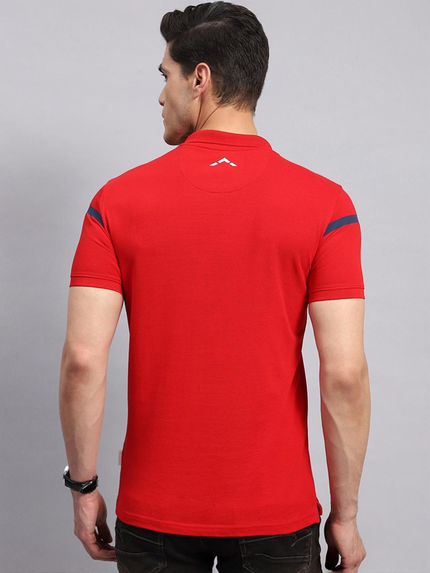 Rock.it Red Cotton Regular Fit Printed Polo T-Shirt