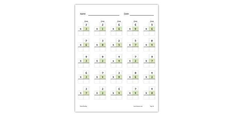 Channie's One Page A Day Single Digit Multiplication