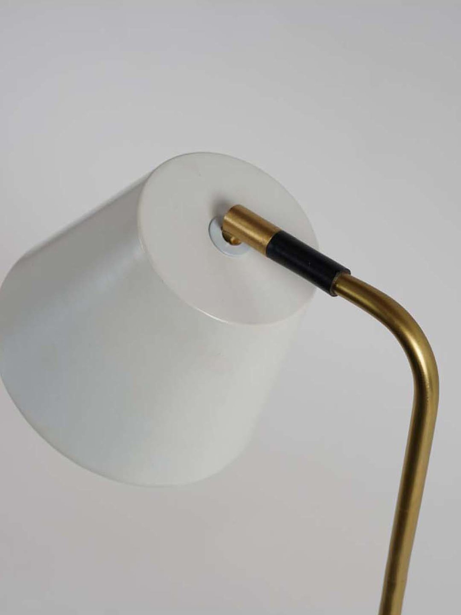 Kapoor Lamp Shades White & Brass Metal Cona Table Lamp