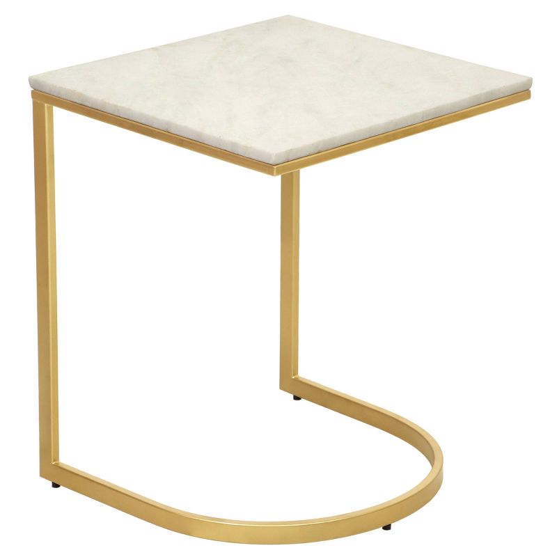 Lorelie Accent Table White/Gold - Carolina Chair & Table