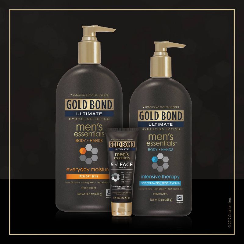 Gold Bond Men's Essentials Hand Face and Body Lotions - 14.5 fl oz