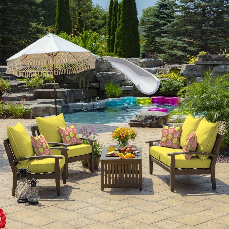 Arden Selections 16" x 16" Outdoor Decorative Throw Pillow Watercolor Citrus