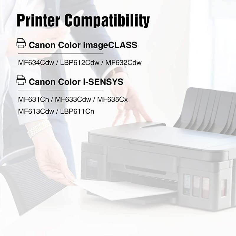 Compatible Toner Cartridge Replacement for Canon 045H 045 High Yield, for ImageCLASS MF634Cdw LBP612Cdw MF632Cdw MF634 MF633Cdw LBP611Cn Printer 4 Pack (Black, Cyan, Magenta, Yellow)