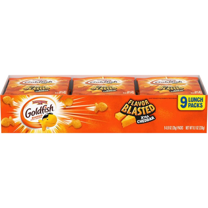Goldfish Flavor Blasted Xtra Cheddar Crackers Multipack Tray - 8.1oz - Pepperidge Farm