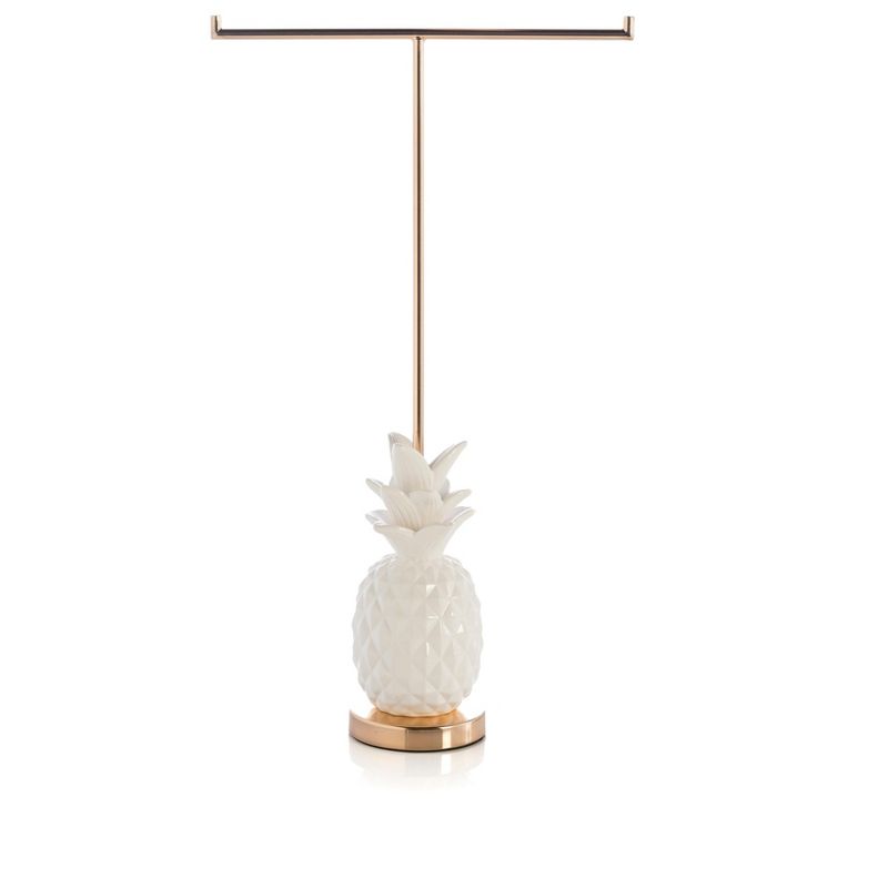 Pineapple T-Stand  - White - Shiraleah