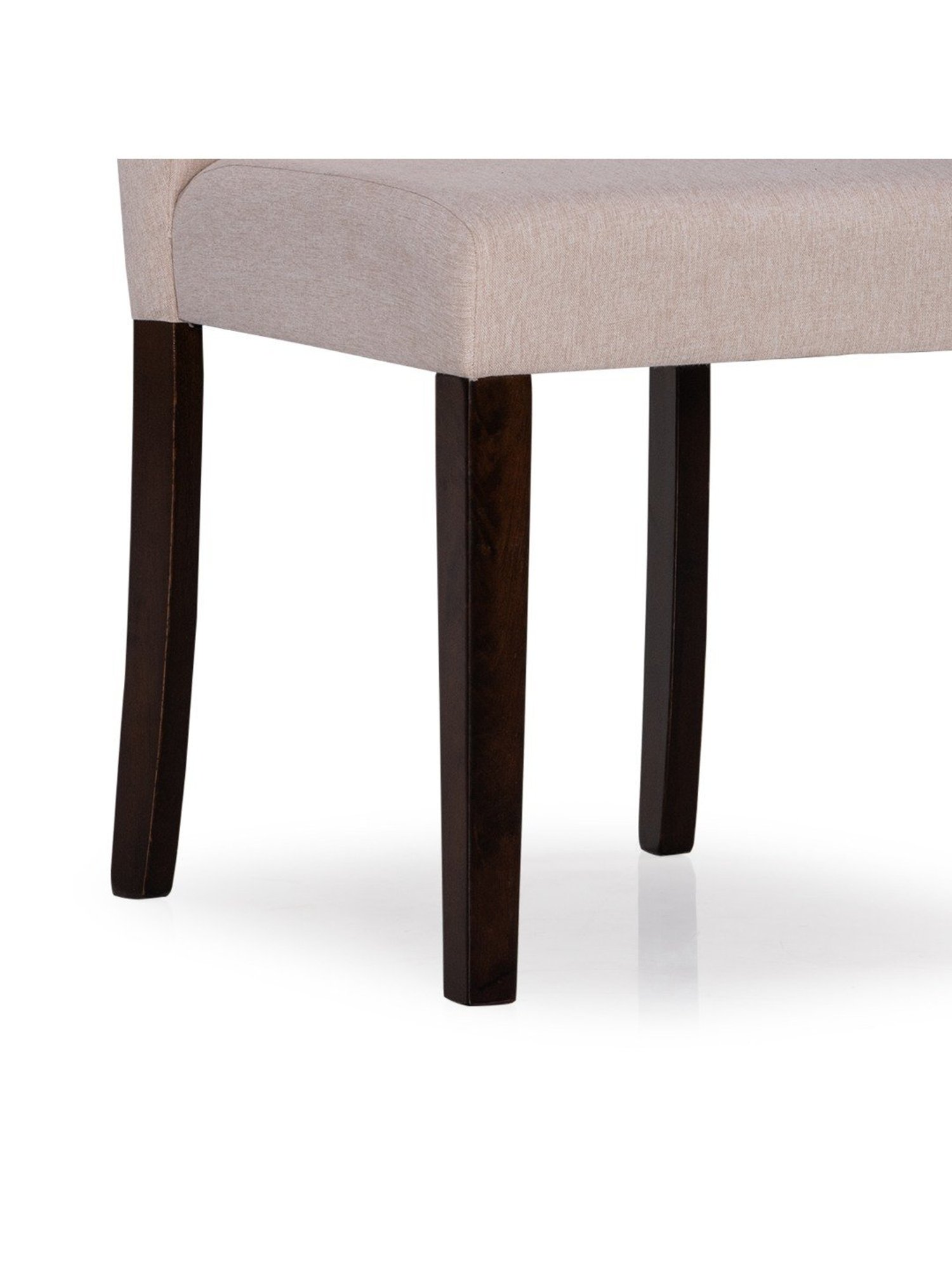 Durian Zelda Mid-Century Modern Brown & Beige Solid Wood Dining Chair Walnut Finish