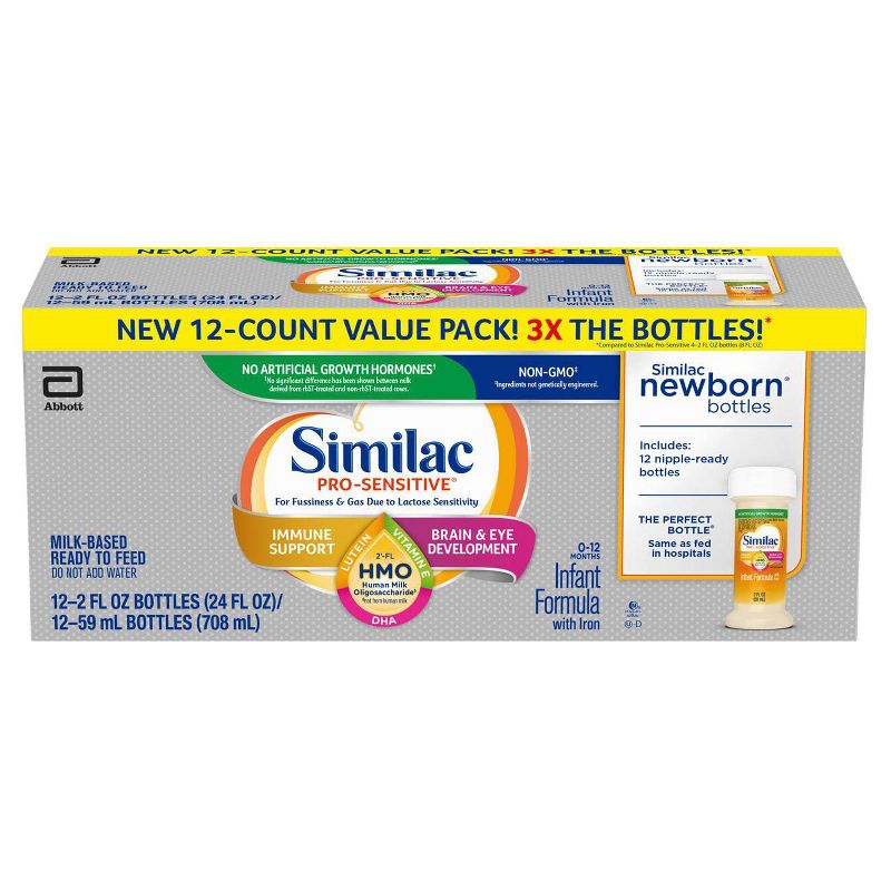 Similac Pro-Sensitive Non-GMO Infant Formula with Iron - 12ct/2 fl oz Each