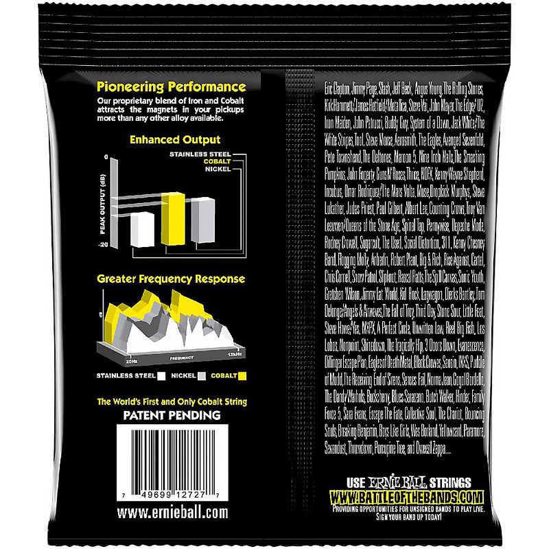 Ernie Ball 2727 Cobalt Beefy Slinky Electric Guitar Strings