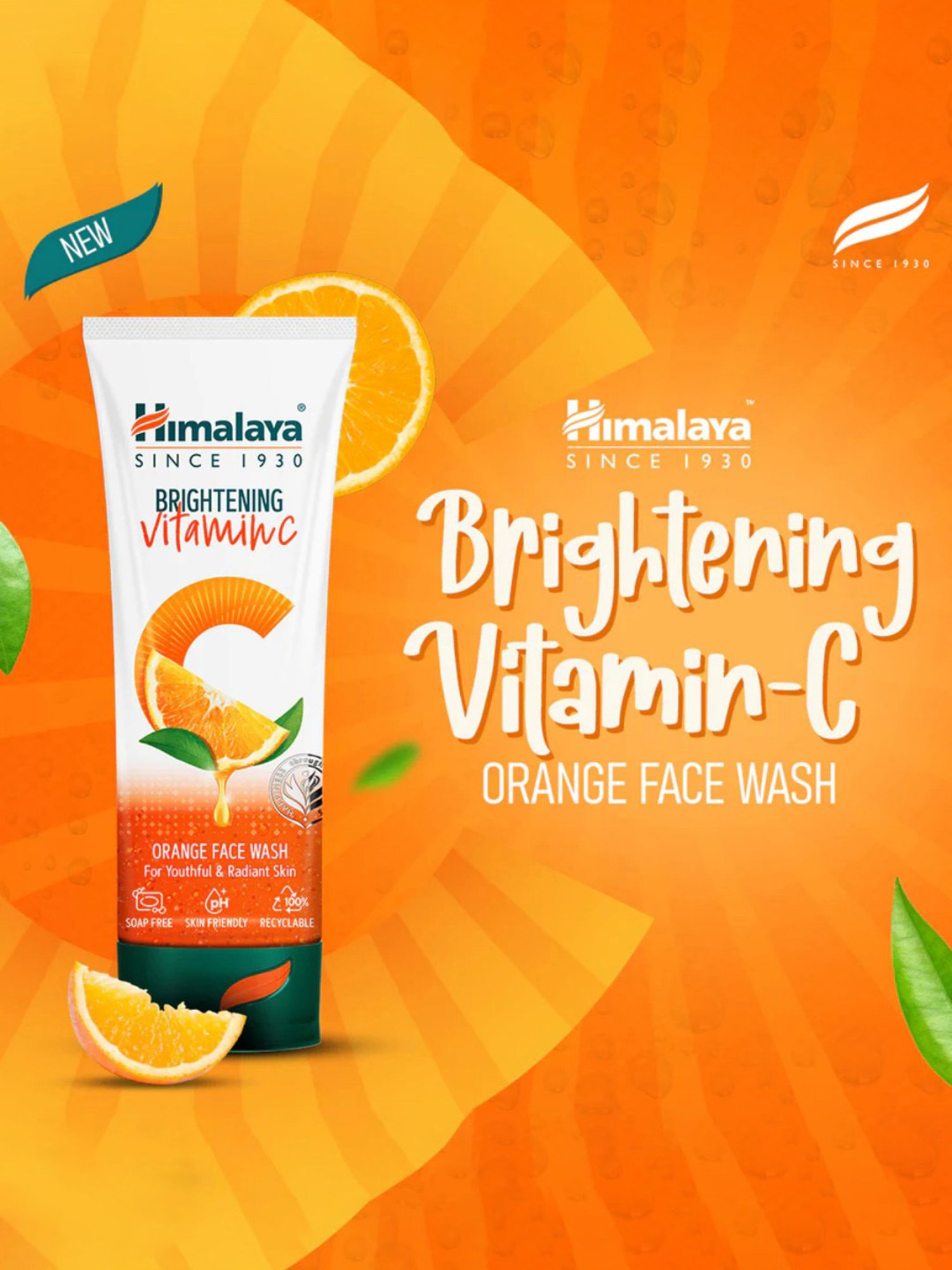 Himalaya Brightening Vitamin C Orange Face Wash - 50 ml