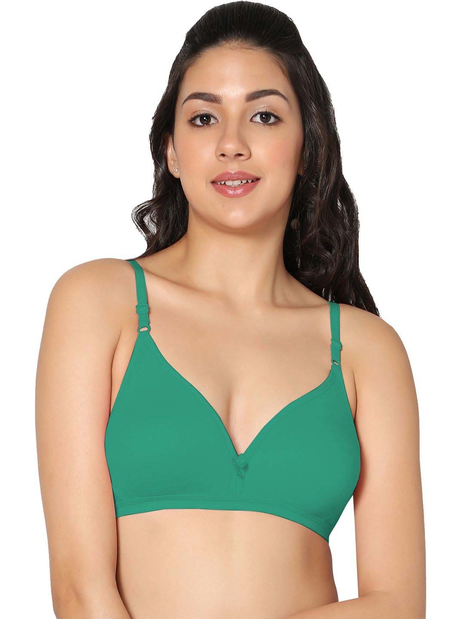 IN CARE Green & Red Cotton T-Shirt Bras - Pack Of 2