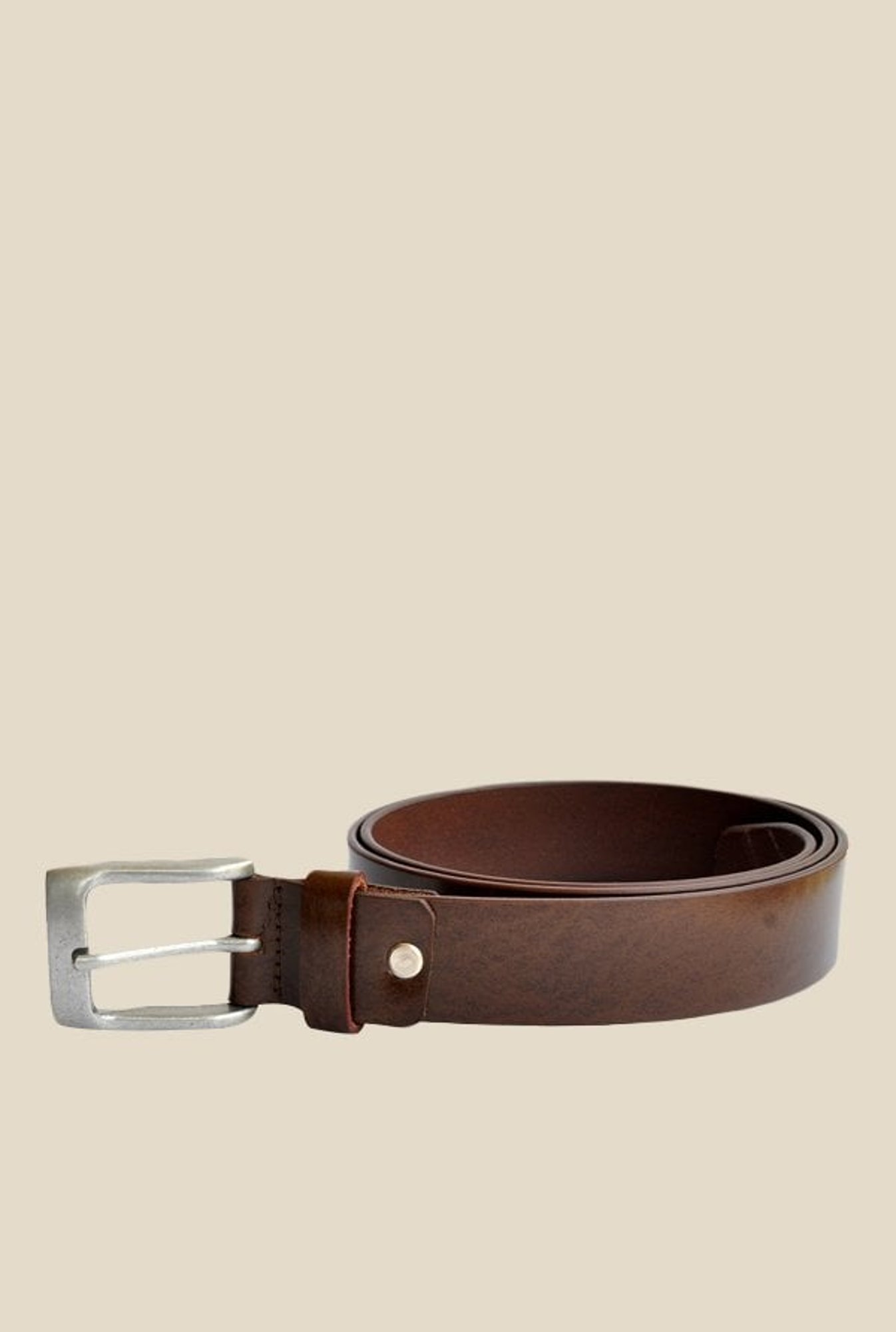 Kara Brown Solid Leather Belt
