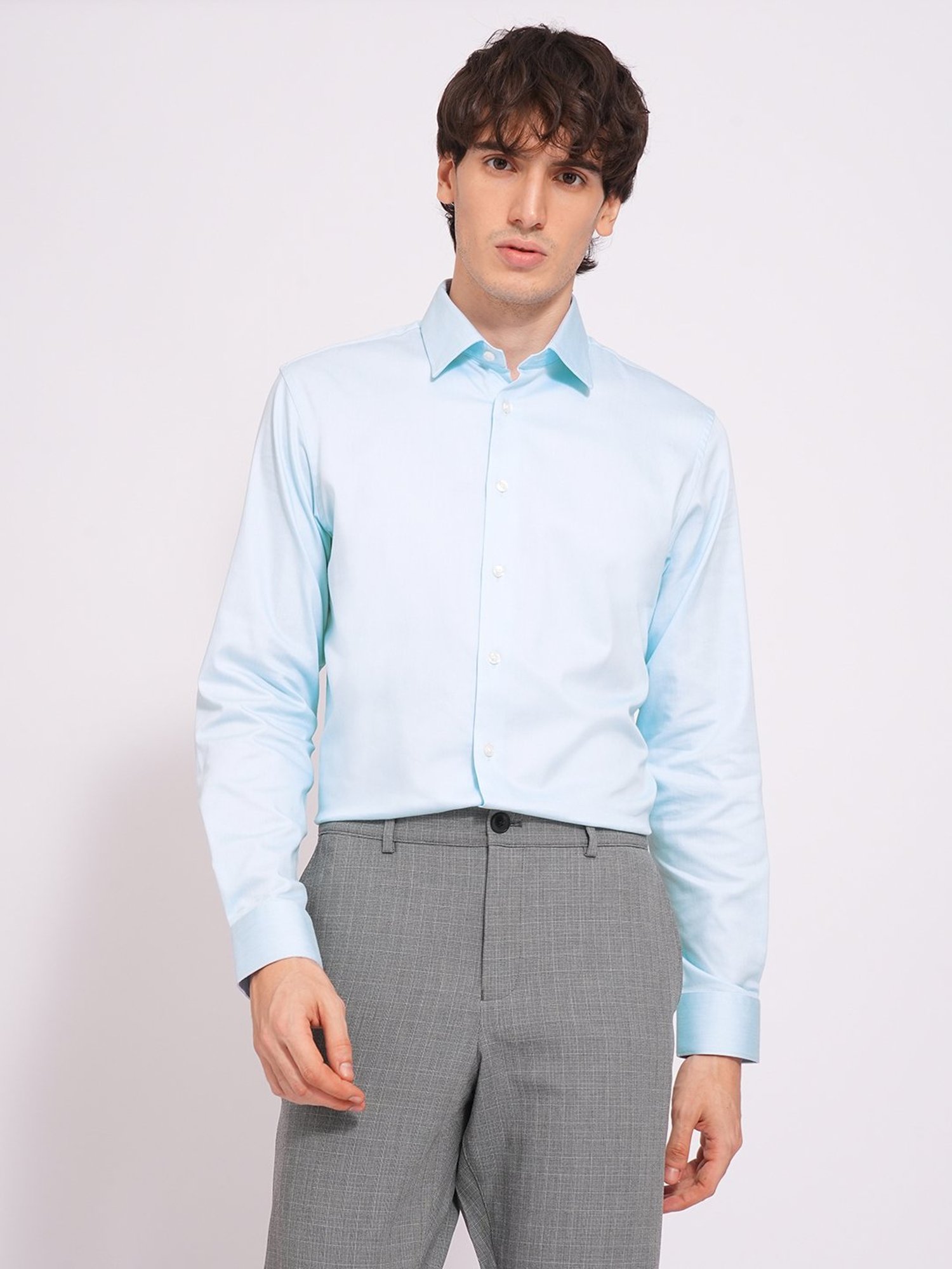 Selected Homme Blue Organic Cotton Slim Shirt