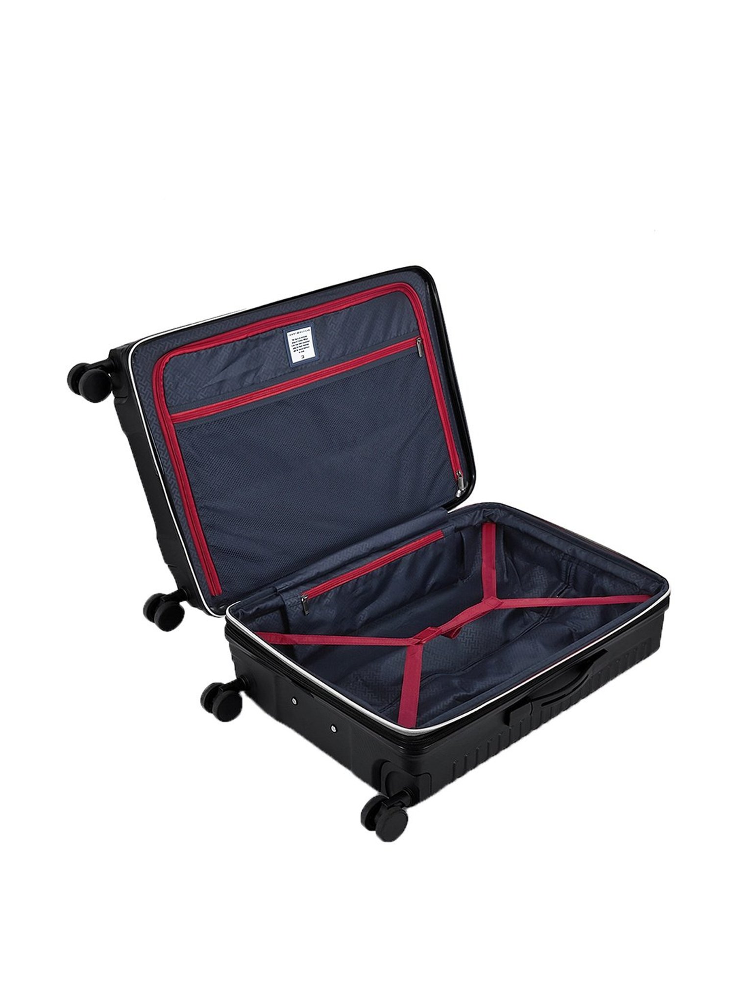 Tommy Hilfiger Hummer Plus Black 8 Wheel Small Hard Cabin Trolley - 39 cm