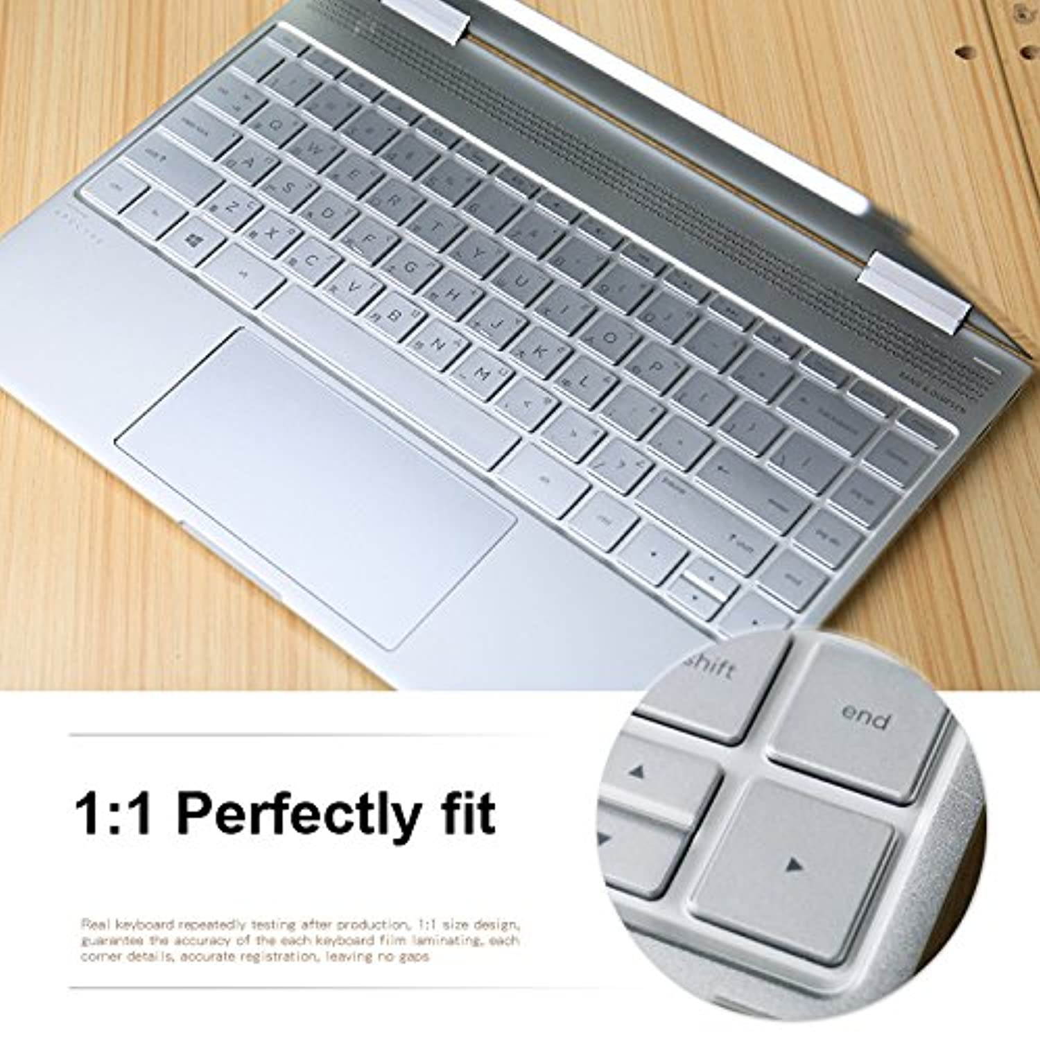 XSKN Keyboard Skin for HP Spectre X360 2-in-1 13.3" 13-W013DX 13-W023DX 13-AC013DX 13-AC023DX 13-AC033DX Series Touch-Screen Laptop, Ultra Thin Clear TPU Keyboard Cover US layout