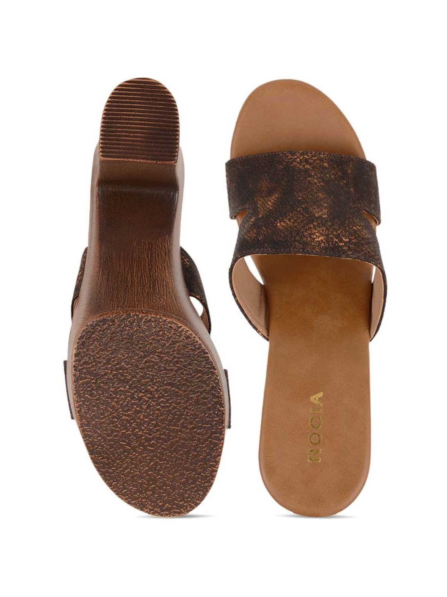 Rocia by Regal Women's Antique Gold Casual Sandals