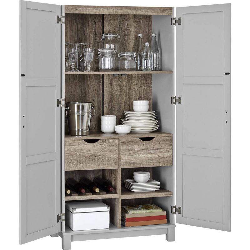 Wood 2 Door Storage Cabinet in White-Pemberly Row